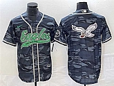 Men's Philadelphia Eagles Gray Camo Team Big Logo Cool Base Stitched Baseball Jersey,baseball caps,new era cap wholesale,wholesale hats
